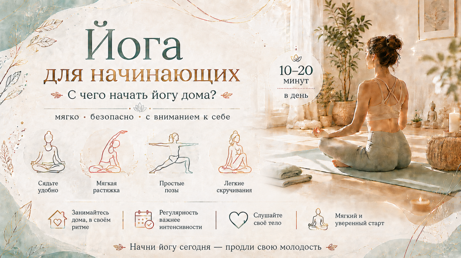 Йога для начинающих - С чего начать йогу дома?