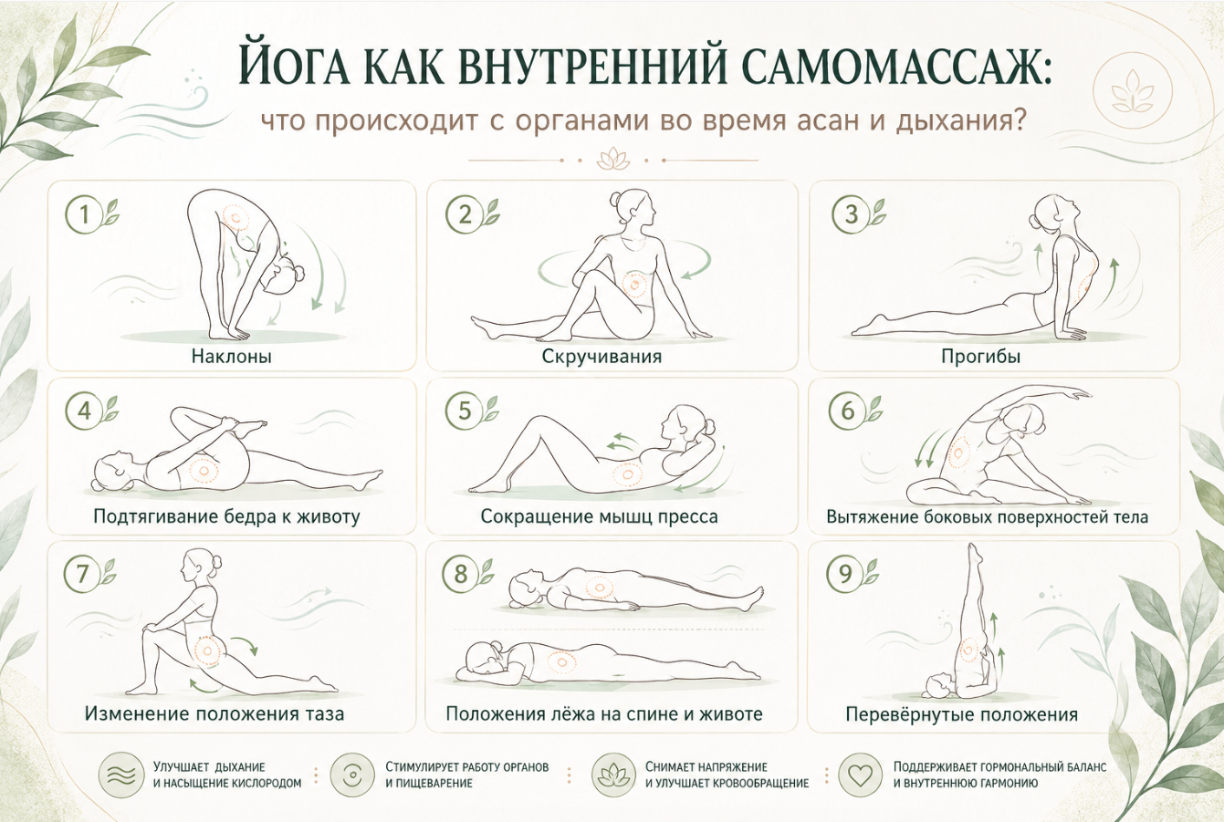 Йога как внутренний самомассаж: что происходит с органами во время асан и дыхания?