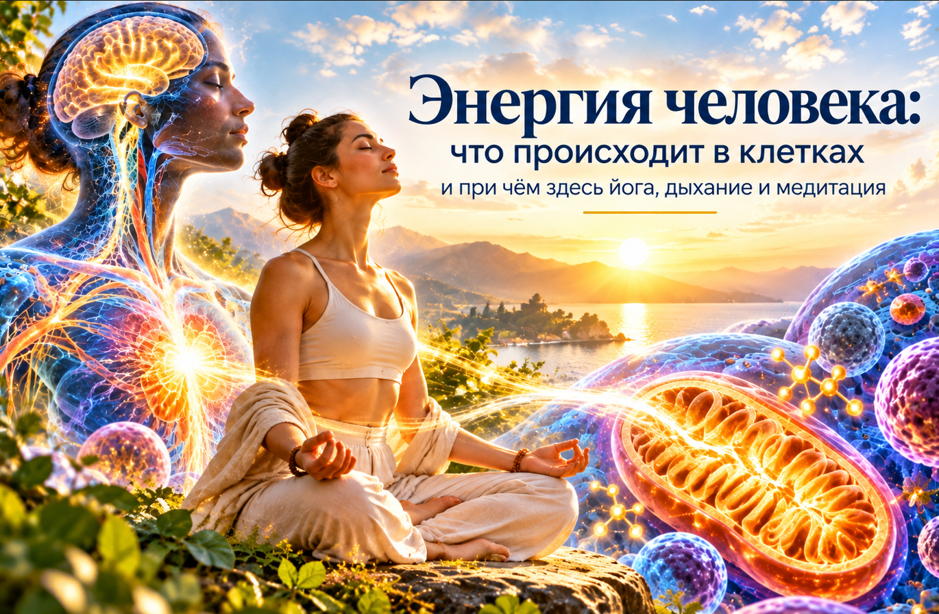 Энергия человека: что происходит в клетках и при чём здесь йога, дыхание и медитация