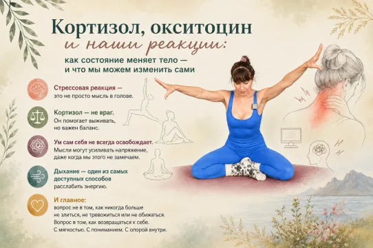 Кортизол, окситоцин и наши реакции: как состояние меняет тело — и что мы можем изменить сами