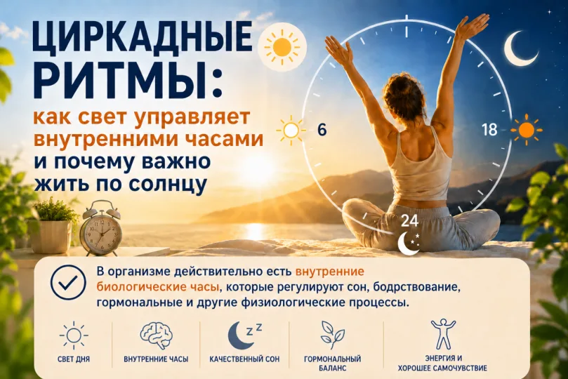 Циркадные ритмы: как свет управляет внутренними часами и почему важно жить по солнцу