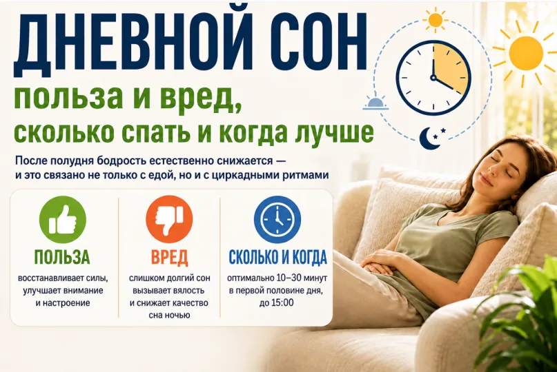 Дневной сон: польза и вред, сколько спать и когда лучше