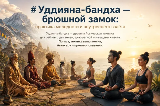 Уддияна-бандха — брюшной замок: практика молодости и внутреннего взлёта
