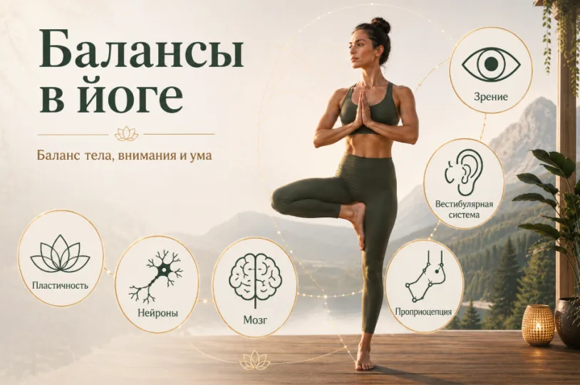 Балансы в йоге: польза для тела, внимания и мозга