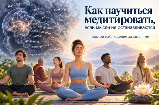 Как научиться медитировать, если мысли не останавливаются и в голове постоянная мыслемешалка