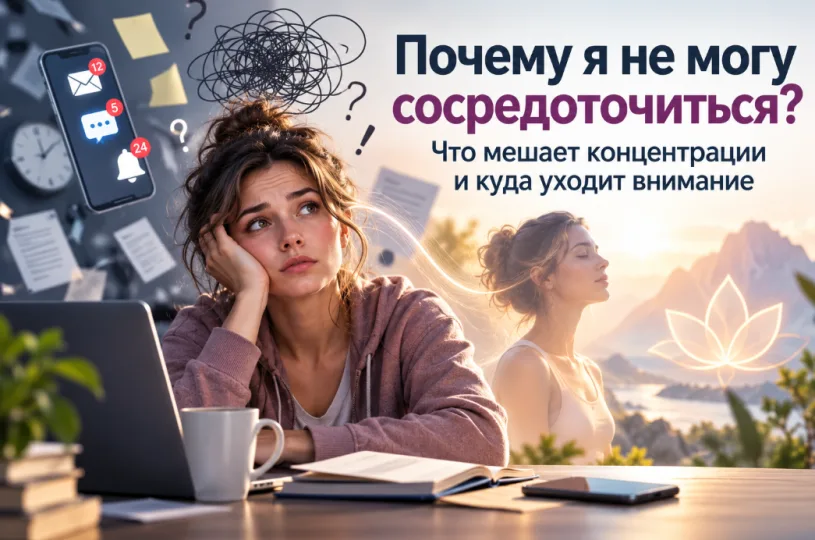 Почему я не могу сосредоточиться: что мешает концентрации и куда уходит внимание