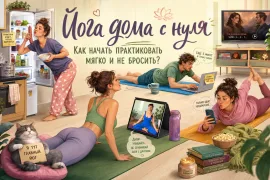 Йога дома с нуля: как начать практиковать мягко и не бросить?