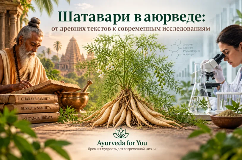 Шатавари в аюрведе: от древних текстов к современным исследованиям